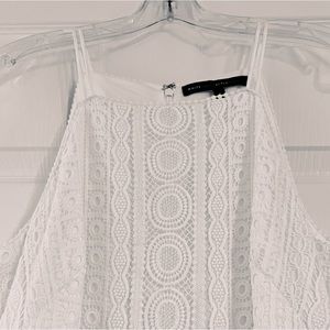 WHBM white eyelet dress perfect for graduation or summer.